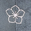 青磁色に四季の草花の羽織