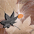 そほ色の菊と紅葉文様羽織