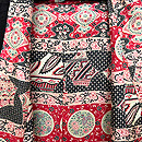 黒地紬の道中着　質感・風合