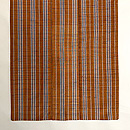 芝翫茶縦縞の紬単衣