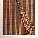 芝翫茶縦縞の紬単衣