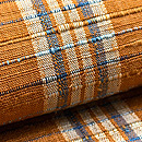 芝翫茶縦縞の紬単衣