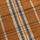 芝翫茶縦縞の紬単衣