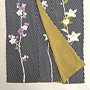 斜線に槍梅と橘の小紋袷