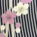 斜線に槍梅と橘の小紋袷