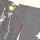 斜線に槍梅と橘の小紋袷