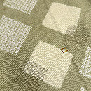 紗綾型に踏み石文様の付下