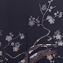 梅の古木文刺繍の絵羽織　質感・風合