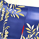 南天文様の付下