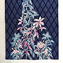 野草に桜文様の散歩着