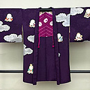 雲文に唐子文様の羽織　正面