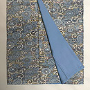 菊唐草文様長板中型縮緬着物