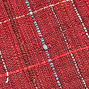 浦野理一 赤色繋ぎ糸紬