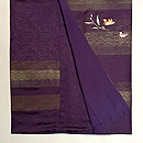 観世水紋鴛鴦刺繍付下