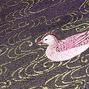 観世水紋鴛鴦刺繍付下