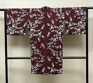 辻が花模様の被布コート