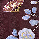 辻が花模様の被布コート 質感・風合