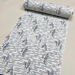 松原利男作 流水に柳