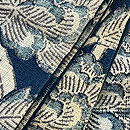 藍型染めの半巾帯　質感・風合