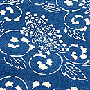 松原八光作 花唐草 木綿名古屋帯 前柄