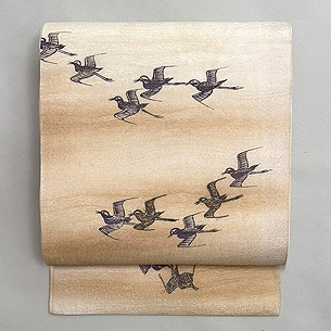 千鳥文様紗織名古屋帯