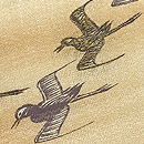 千鳥文様紗織名古屋帯　質感・風合