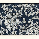 中形花唐草文様の半幅帯　前柄