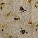 虫尽くし紗の本袋帯　前柄