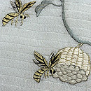 蜂の巣文様絽の名古屋帯　質感・風合