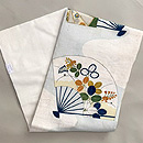 扇面麻の名古屋帯　帯裏