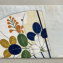 扇面麻の名古屋帯　前柄