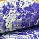 白茶色丸文塩瀬羽二重の名古屋帯　質感・風合