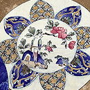 白茶色丸文塩瀬羽二重の名古屋帯　質感・風合