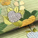 檜扇に松橘藤文様絽錦紗の名古屋帯　質感・風合