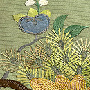 檜扇に松橘藤文様絽錦紗の名古屋帯　質感・風合