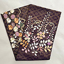 業平菱に枝垂れ藤文様絽の袋帯　帯裏