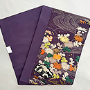 小袖崩し菊文様絽の名古屋帯　帯裏