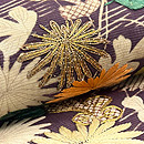 小袖崩し菊文様絽の名古屋帯　質感・風合