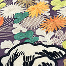 小袖崩し菊文様絽の名古屋帯　質感・風合