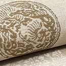 唐花丸に鳳凰紋の織絽の丸帯　質感・風合