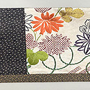 江戸裂の切り継ぎ名古屋帯　前柄