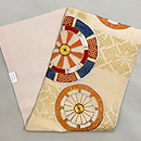 源氏車の染めと刺繍名古屋帯　帯裏