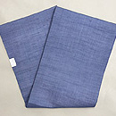 縹色無地の麻名古屋帯　帯裏