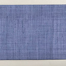 縹色無地の麻名古屋帯　前柄