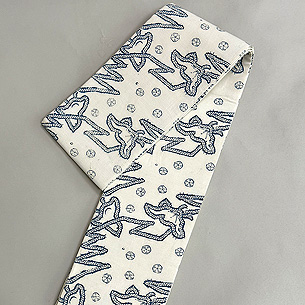 松原工房 半幅帯 千鳥