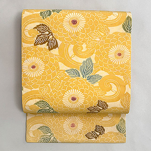 松原工房 菊唐草文様名古屋帯