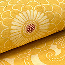 松原工房 菊唐草文様名古屋帯　質感・風合