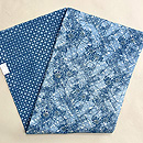 松原工房 紗綾形あられに秋草文の名古屋帯 帯裏