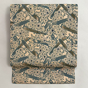 松原工房 琴菊文様の名古屋帯