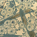 松原工房 琴菊文様の名古屋帯　質感・風合